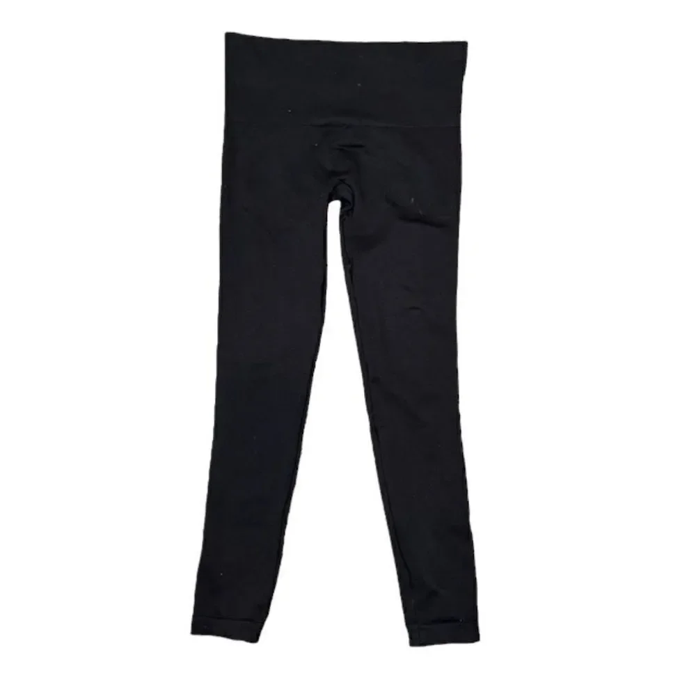 SPANX Look At Me Now Black‎ Leggings Light Texture with Inseam Size Medium